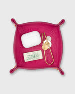 Load image into Gallery viewer, Two-Tone Soft Medium Square Tray in Fuchsia/Poppy Leather
