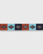 Load image into Gallery viewer, 1 1/8&quot; Polo Belt in Orange/Sky/Navy Chocolate Leather
