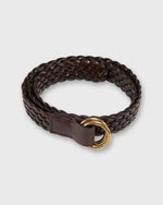 Load image into Gallery viewer, 1&quot; Woven O-Ring Belt in Chocolate Leather
