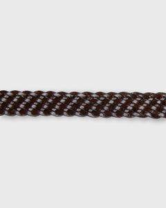 1" Woven O-Ring Belt in Chocolate Leather