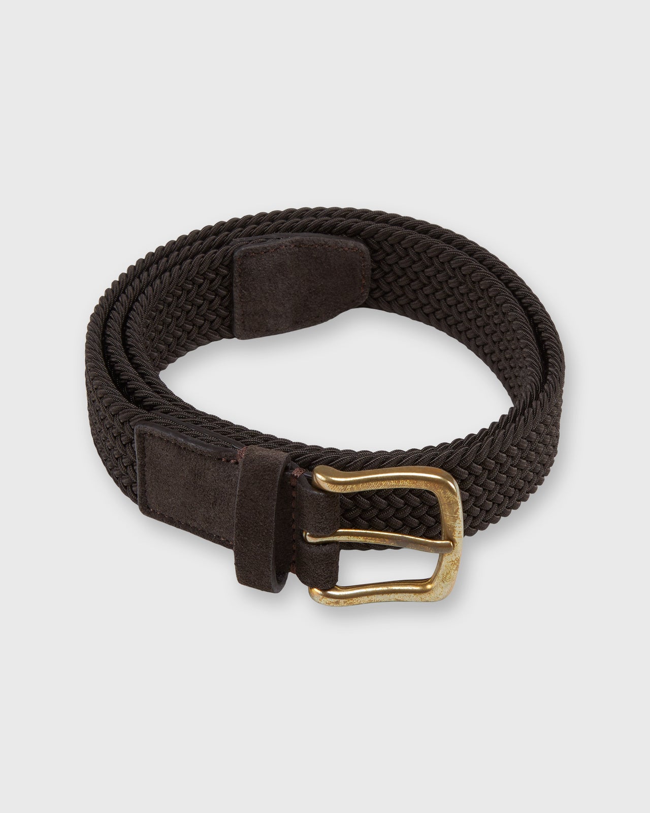 1.25" Woven Elastic Belt in Chocolate