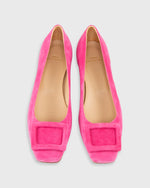 Load image into Gallery viewer, Buckle Shoe in Pretty Pink Suede
