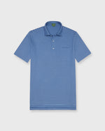 Load image into Gallery viewer, Short-Sleeved Polo in Ink/Coastal Stripe Jersey
