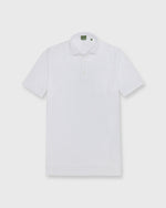 Load image into Gallery viewer, Slim-Fit Short-Sleeved Polo in White Jersey
