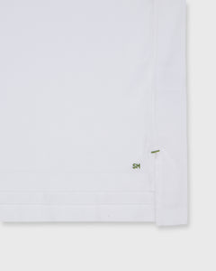 Slim-Fit Short-Sleeved Polo in White Jersey