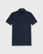 Load image into Gallery viewer, Slim-Fit Short-Sleeved Polo in Navy Jersey
