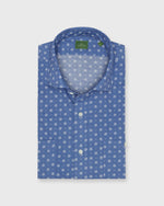 Load image into Gallery viewer, Marquez Shirt in Dusty Blue Floral Motif Print Poplin
