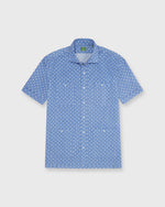 Load image into Gallery viewer, Marquez Shirt in Dusty Blue Floral Motif Print Poplin
