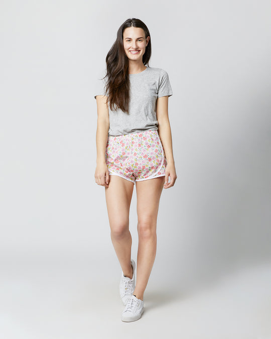 Track Short in Pink/Yellow Edie Liberty Fabric