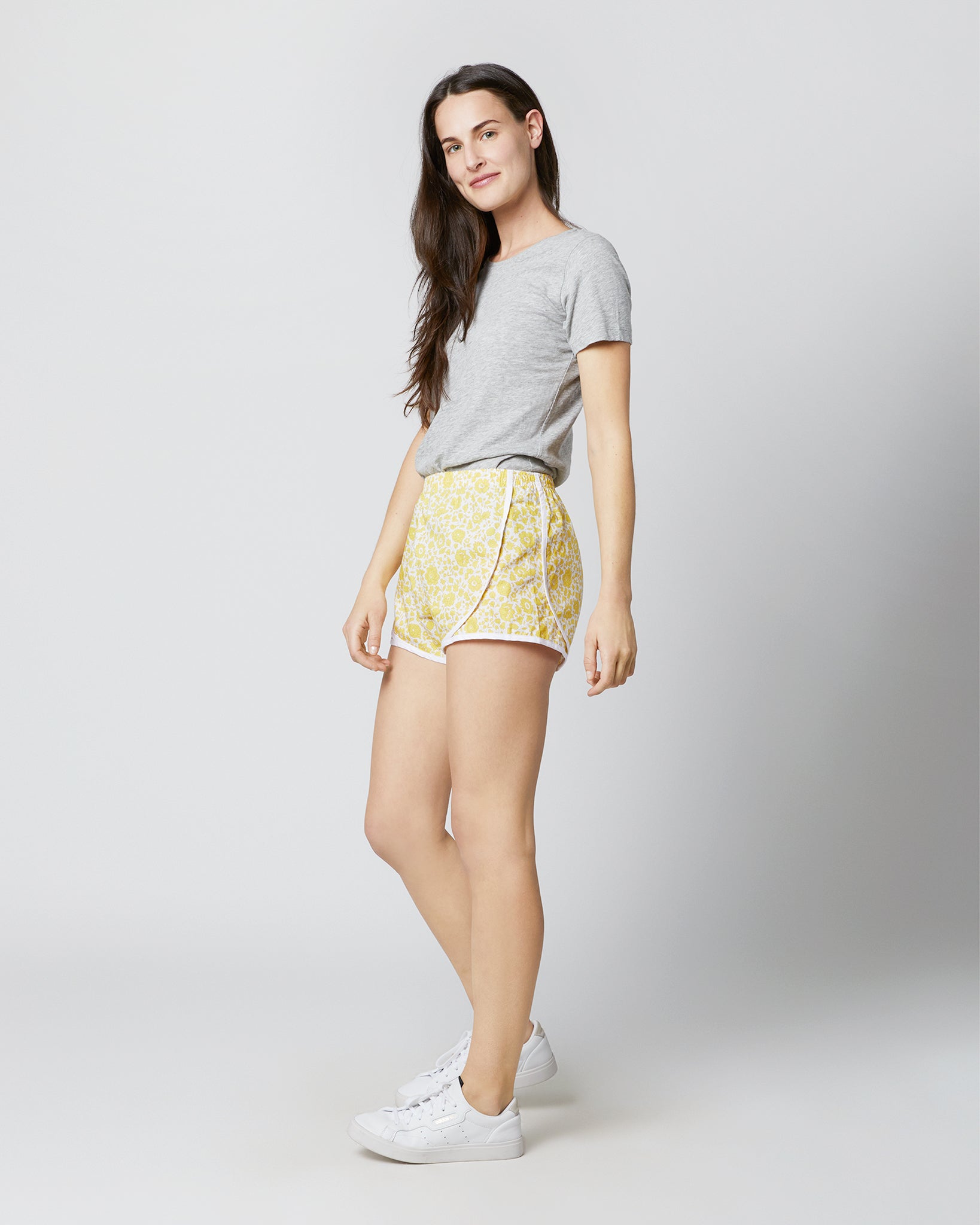 Track Short in Yellow D'Anjo Sky Liberty Fabric