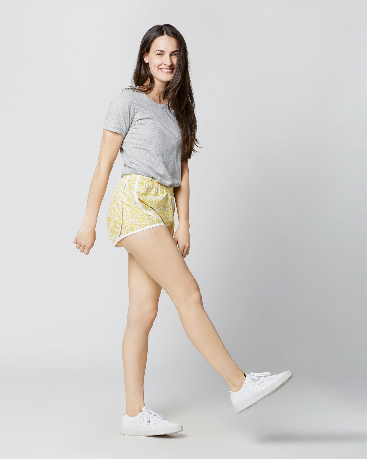 Track Short in Yellow D'Anjo Sky Liberty Fabric