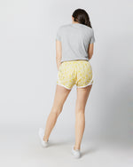 Load image into Gallery viewer, Track Short in Yellow D&#39;Anjo Sky Liberty Fabric

