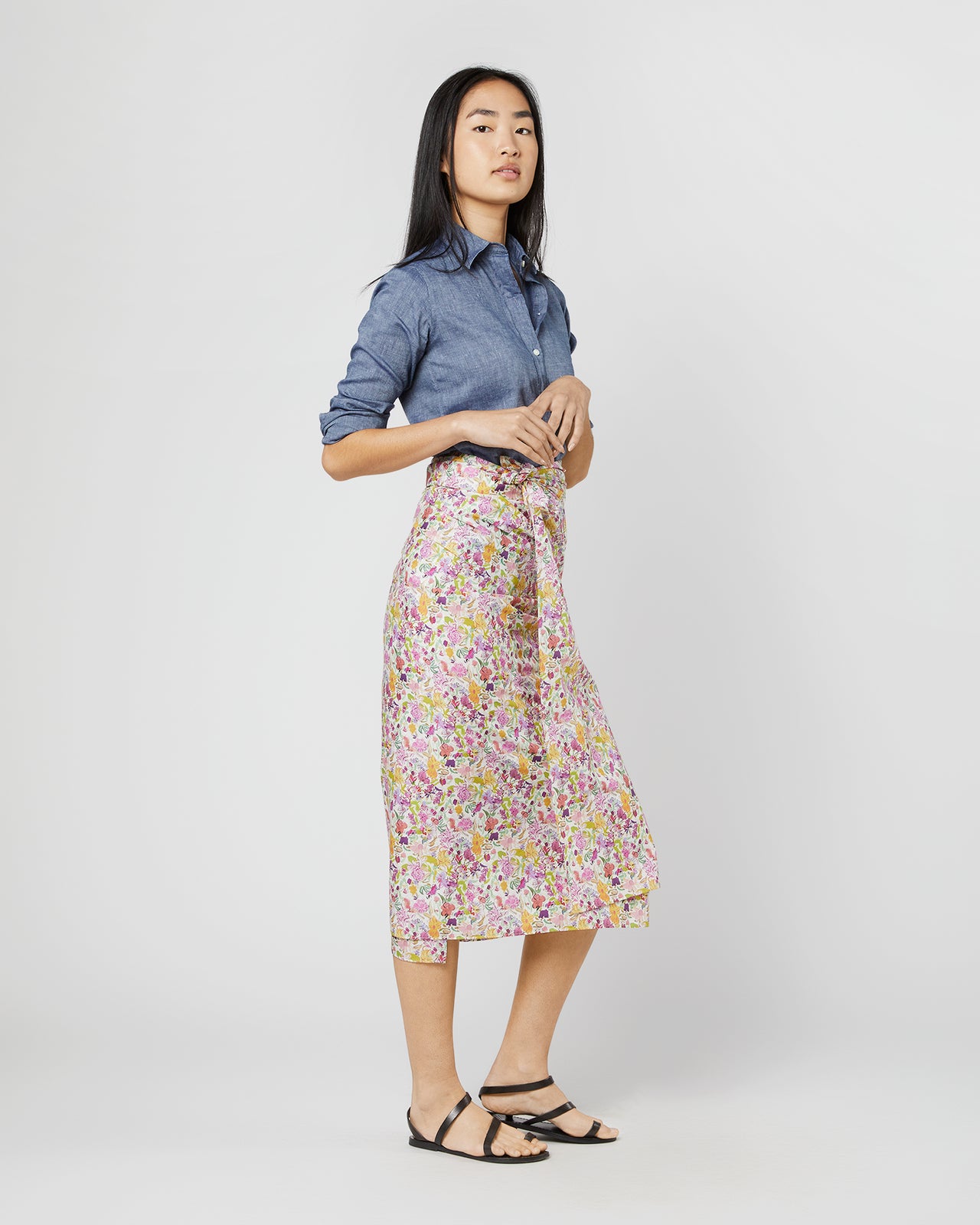 Ashley Pareo in Orchid/Green Matilda May Liberty Fabric