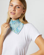 Load image into Gallery viewer, Anyway Scarf in Blue/Green Joanna Louise Liberty Fabric
