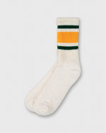 Load image into Gallery viewer, Merino Retro Socks in Gold/Forest
