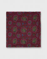 Load image into Gallery viewer, Hand-Rolled Pocket Square in Pink Paisley
