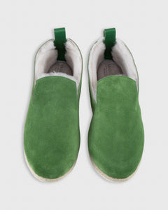 Men's House Slippers in Moss Suede
