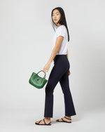 Load image into Gallery viewer, Small Annalisa Satchel Bag in Green Leather
