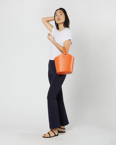 Bucket Tote in Mango Leather