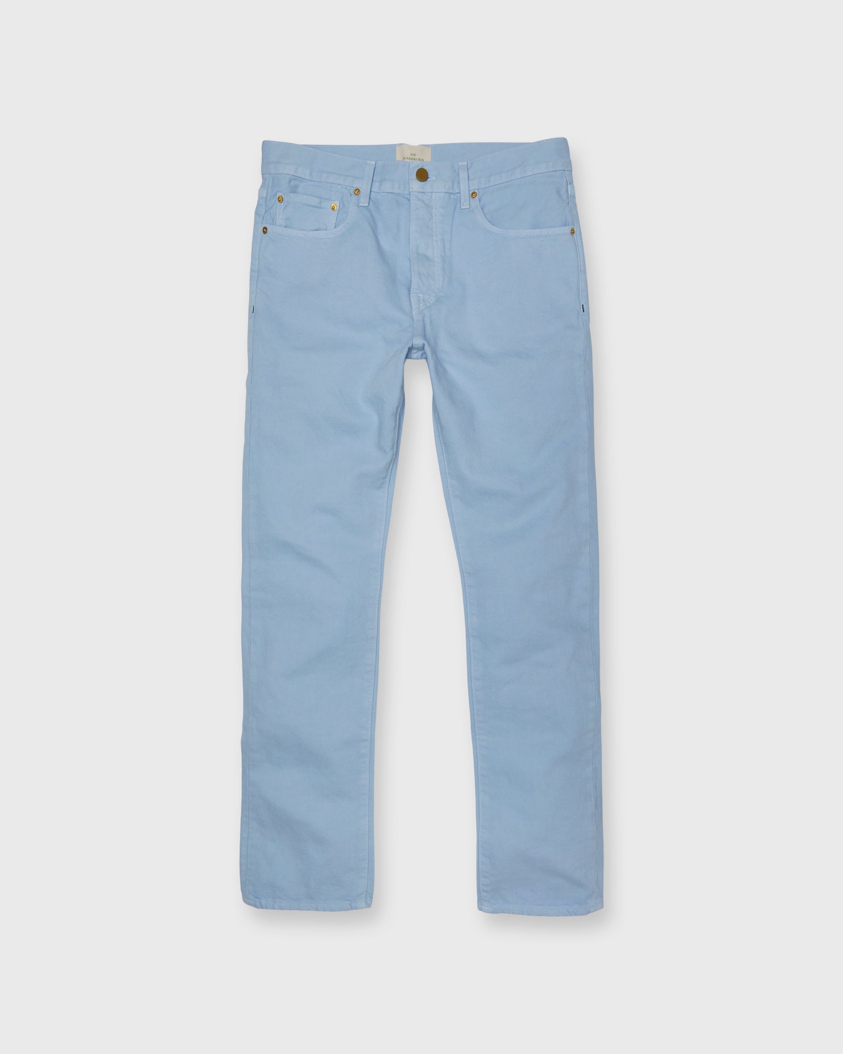 Slim Straight Jean in Pale Blue Garment-Dyed Denim
