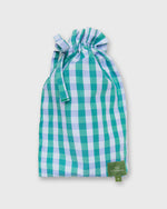 Load image into Gallery viewer, Button-Front Boxer Short in Clover/Sky Gingham Poplin
