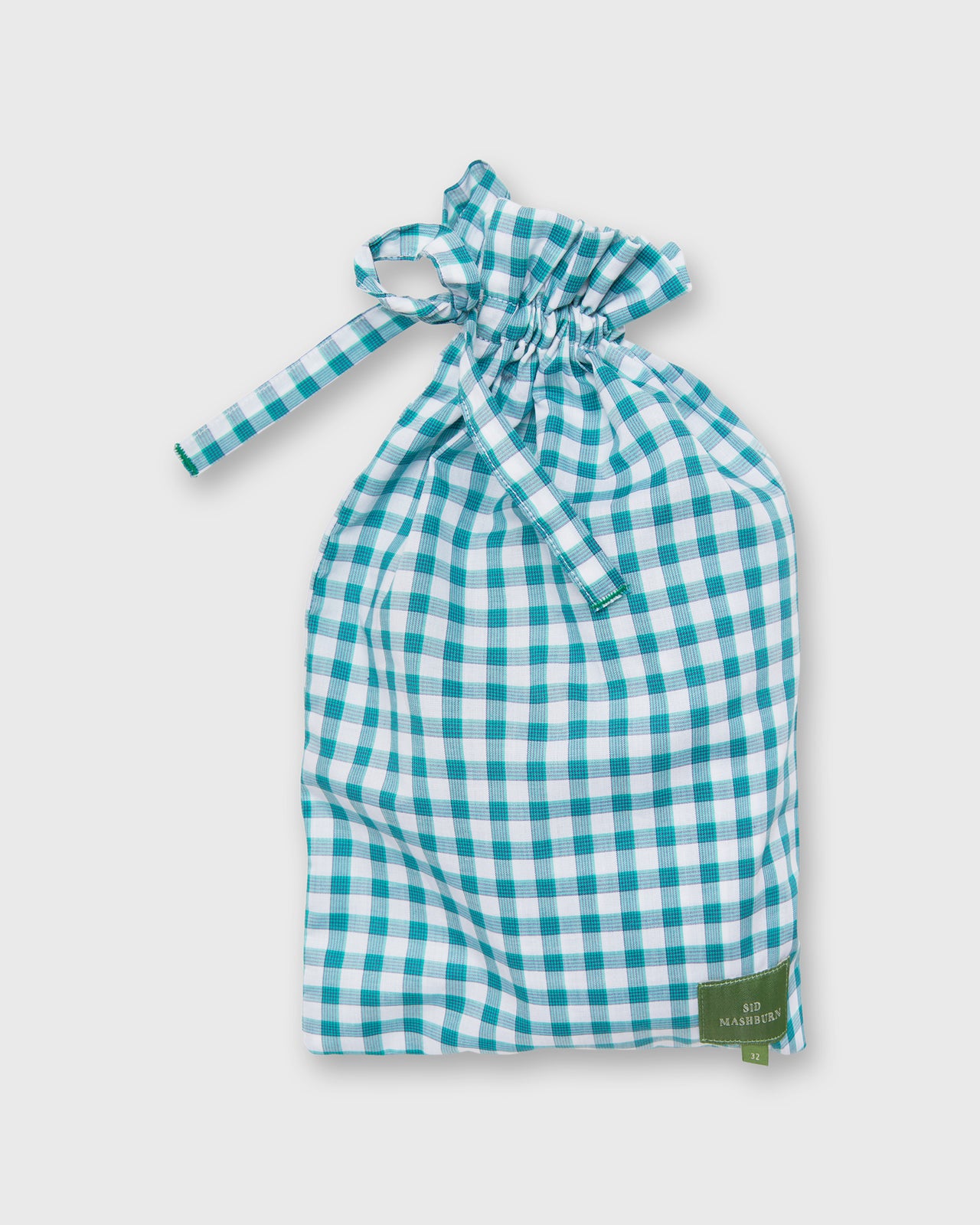 Button-Front Boxer Short in Surf/Navy Plaid Poplin