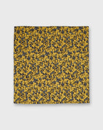 Load image into Gallery viewer, Cotton Print Pocket Square in Yellow/Blue/Brown Star Anise Liberty Fabric
