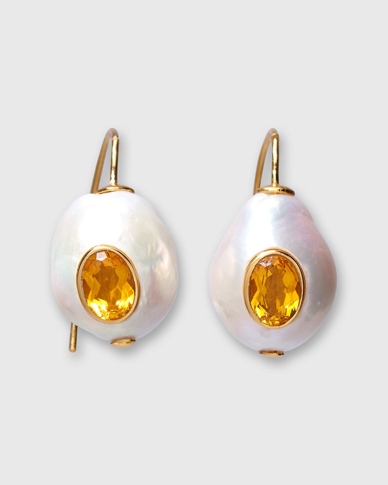 Pearl Pablo Earrings in Citrine