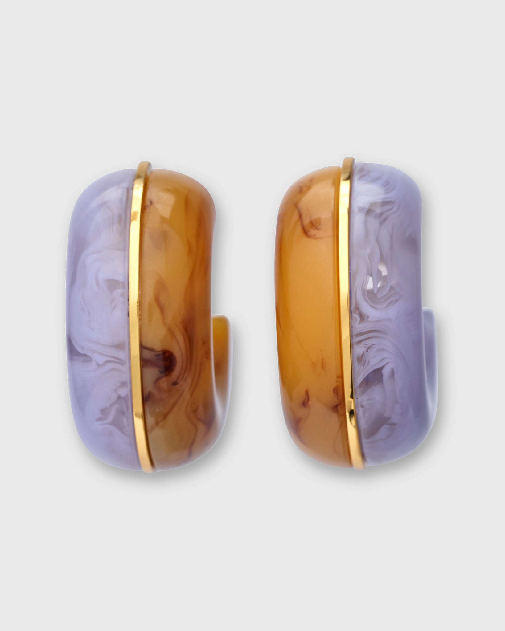 Halo Hoop Earrings in Lavender/Mocha