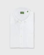 Load image into Gallery viewer, Short-Sleeved Knit Button-Down Popover Shirt in White Pique
