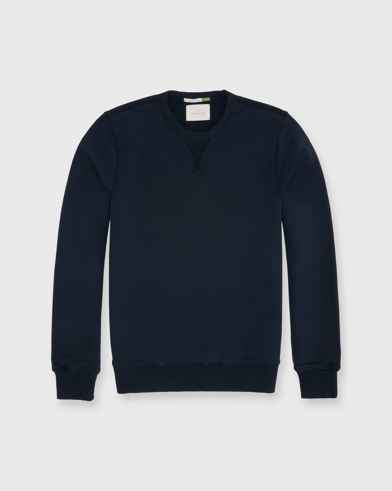 Crewneck Pullover Sweatshirt in Navy French Terry