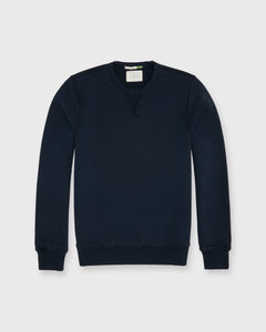 Crewneck Pullover Sweatshirt in Navy French Terry