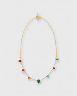 Load image into Gallery viewer, Five Mini Charm Necklace in Rainbow
