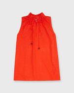 Load image into Gallery viewer, Emilia Top in Tangerine Stretch Linen
