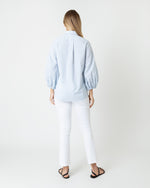 Load image into Gallery viewer, Isla Shirt in Steel Blue/White Stripe Chambray
