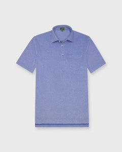 Short-Sleeved Polo in Ink Oxford Pique
