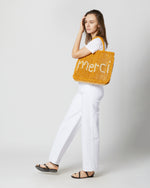 Load image into Gallery viewer, Small Merci Tote in Honey/Natural

