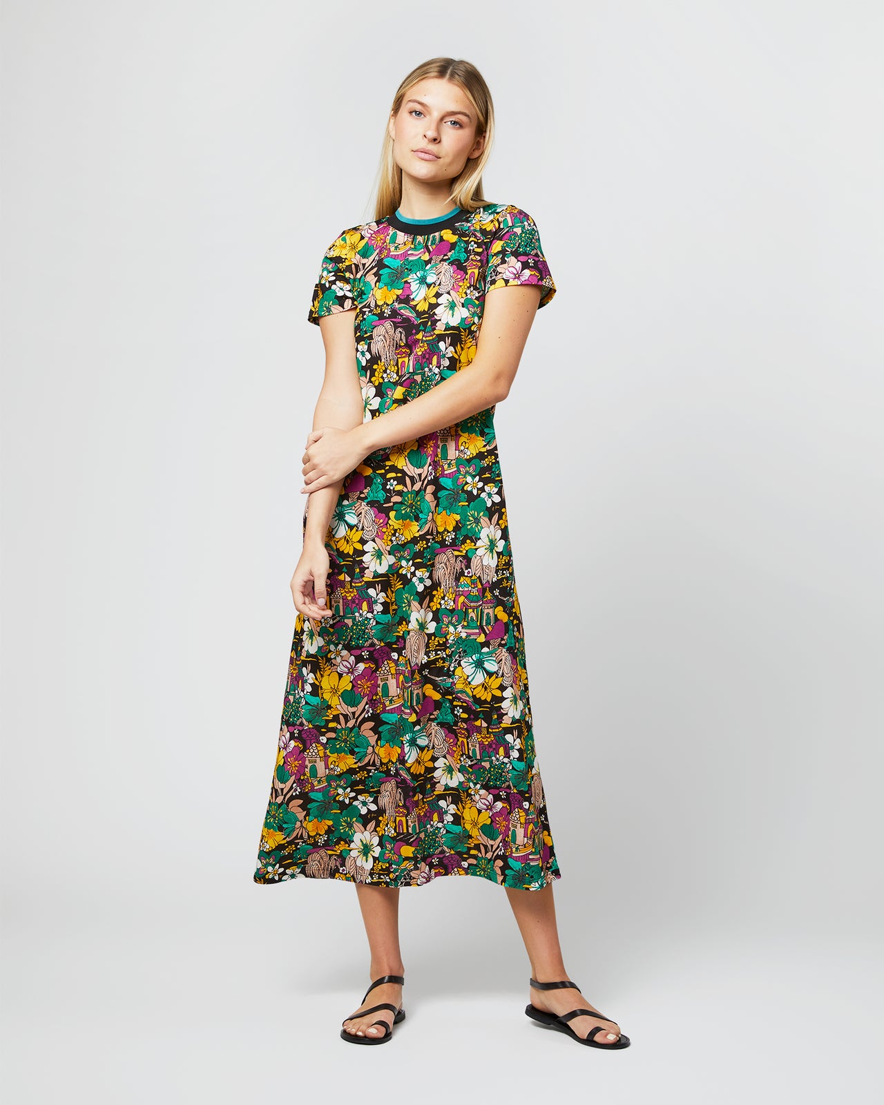 Sporty Swing Dress in Temples Jersey | Shop Ann Mashburn Sporty Swing Dress in Temples Jersey | Shop Ann Mashburn