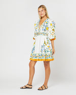Load image into Gallery viewer, Margherita Dress in Borboni Placed Bianco Cotton Popeline Placée
