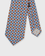 Load image into Gallery viewer, Silk Print Tie in Sky/Orange Flower
