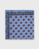 Load image into Gallery viewer, Linen/Cotton Print Pocket Square in Sky Provencal Floral
