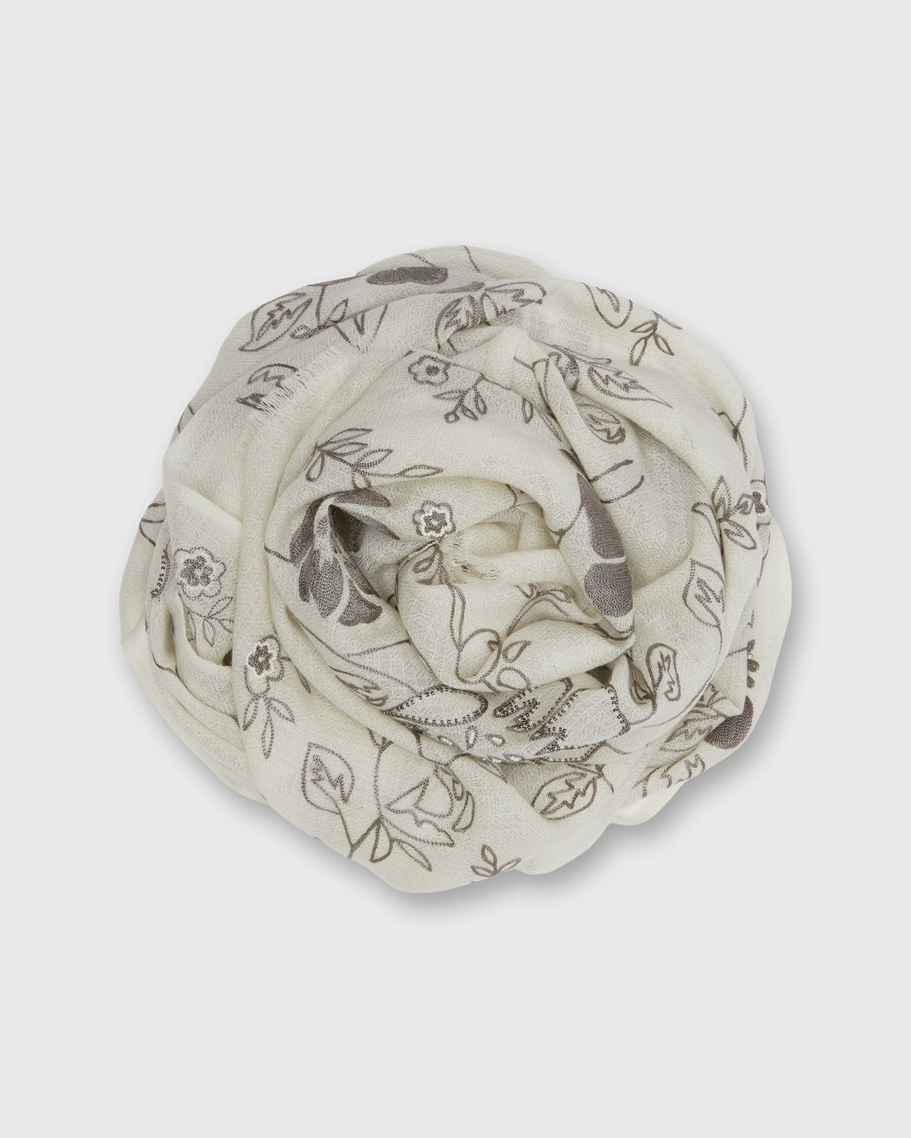 Platinum Scarf in Ivory/Grey