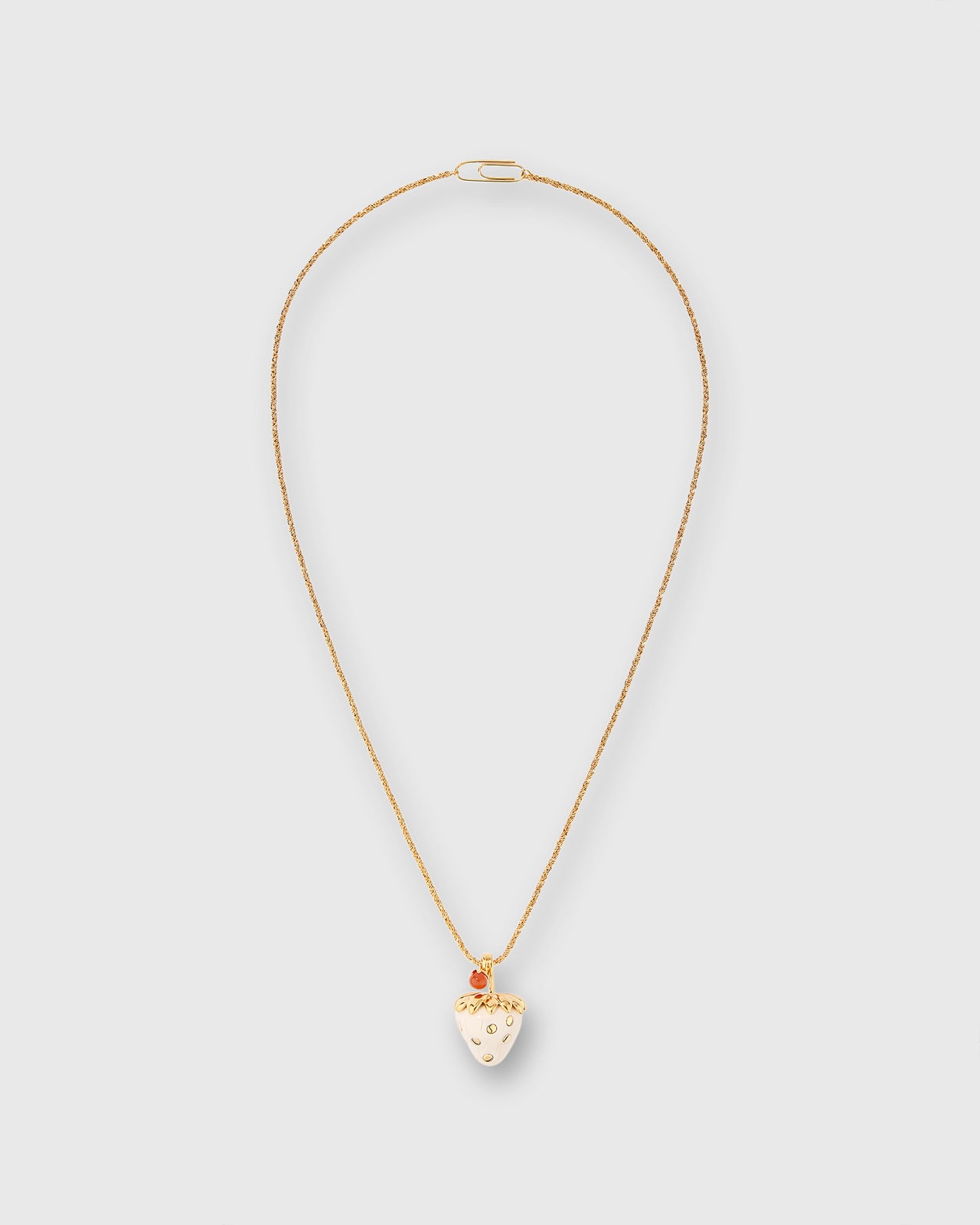 Tabata Long Necklace in Gold/Ivory