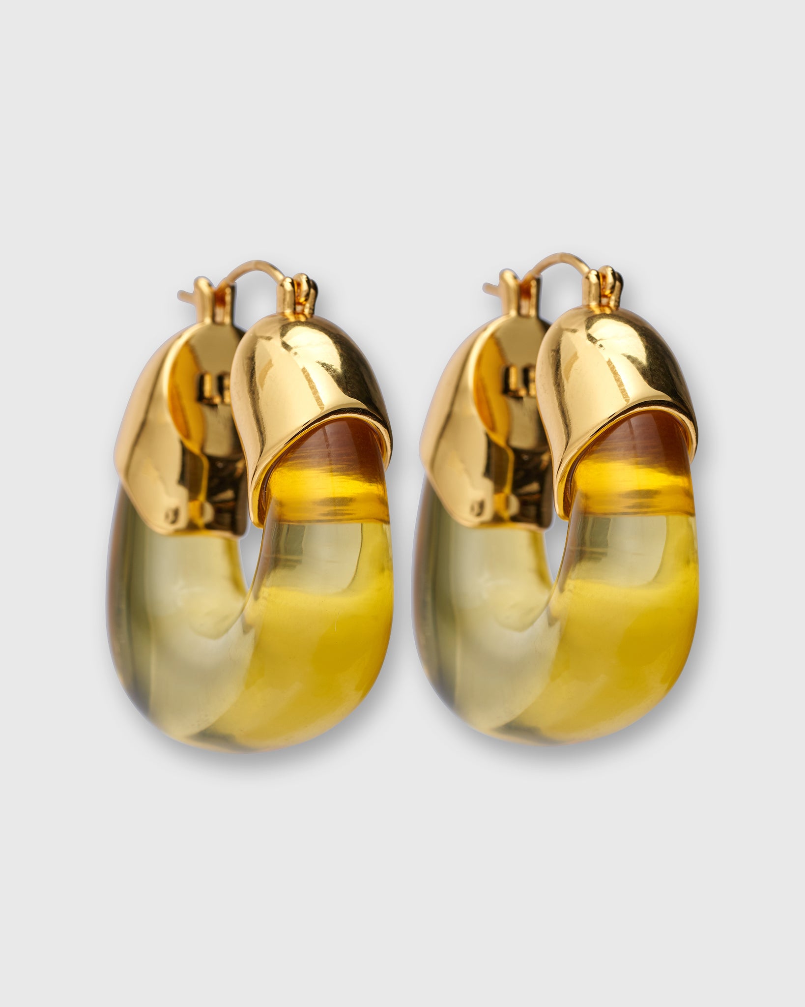 Organic Hoop Earrings in Apple