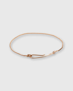 Chain Bracelet with Fine Hook in Gold-Plated Brass