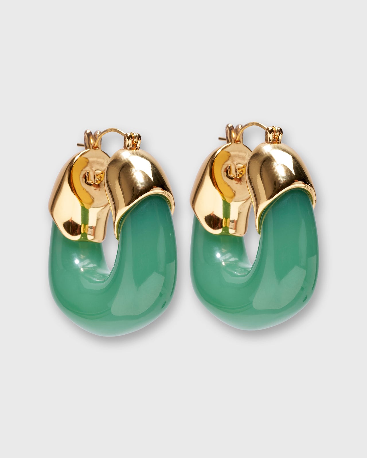 Organic Hoop Earrings in Sage