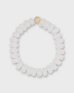 Semi Precious Beaded Bracelet in Clear Quartz Monochrome