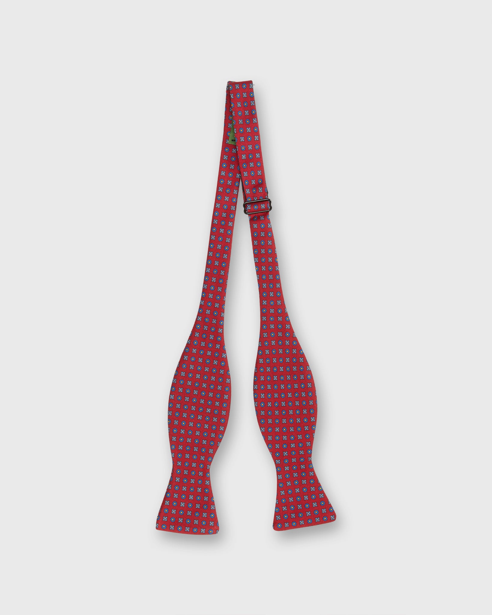 Silk Bow Tie in Red/Blue Foulard