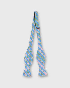 Silk Bow Tie in Light Blue/Green/Pink Stripe