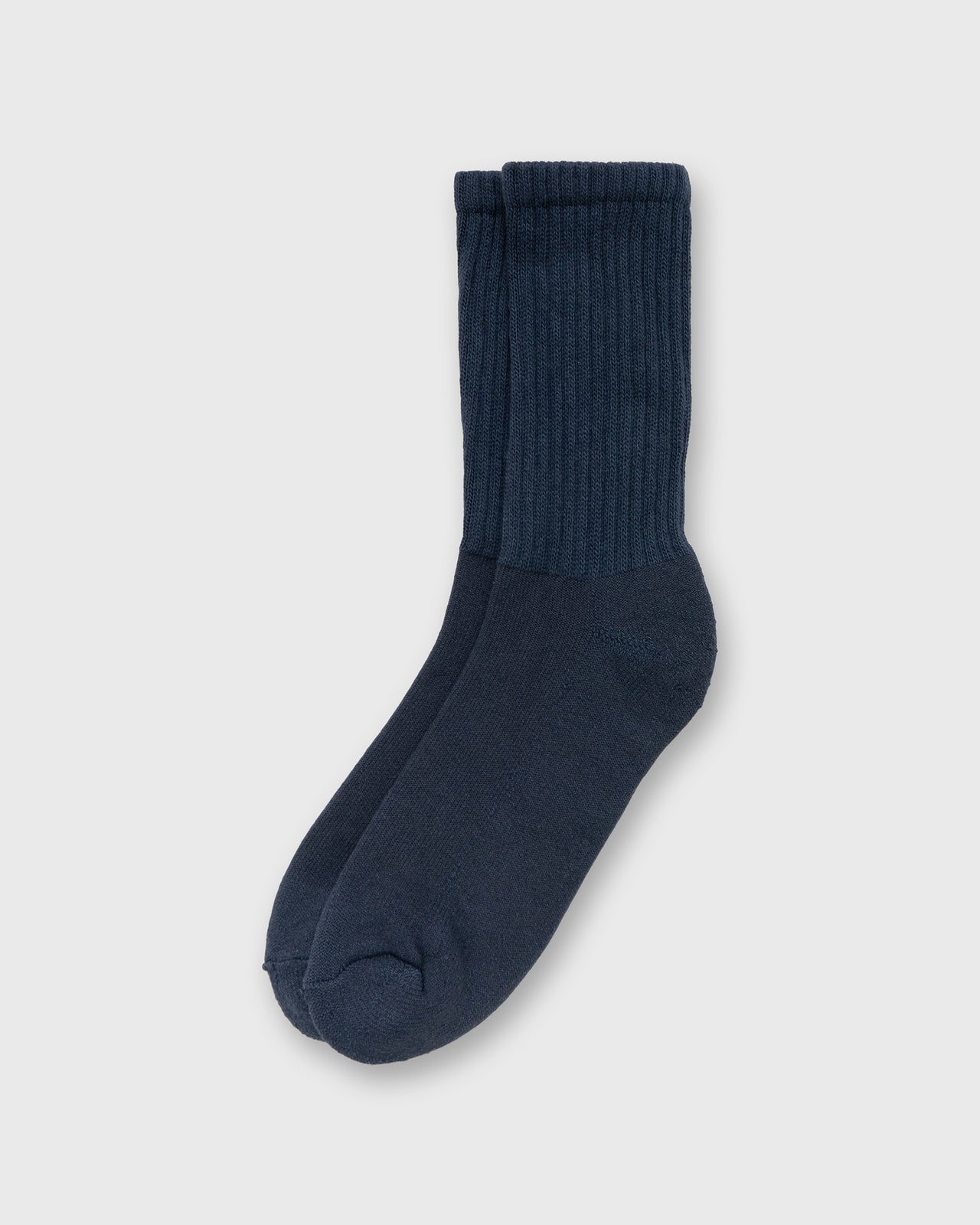 Retro Solid Socks in Vintage Navy